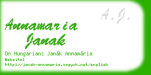 annamaria janak business card