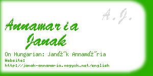 annamaria janak business card